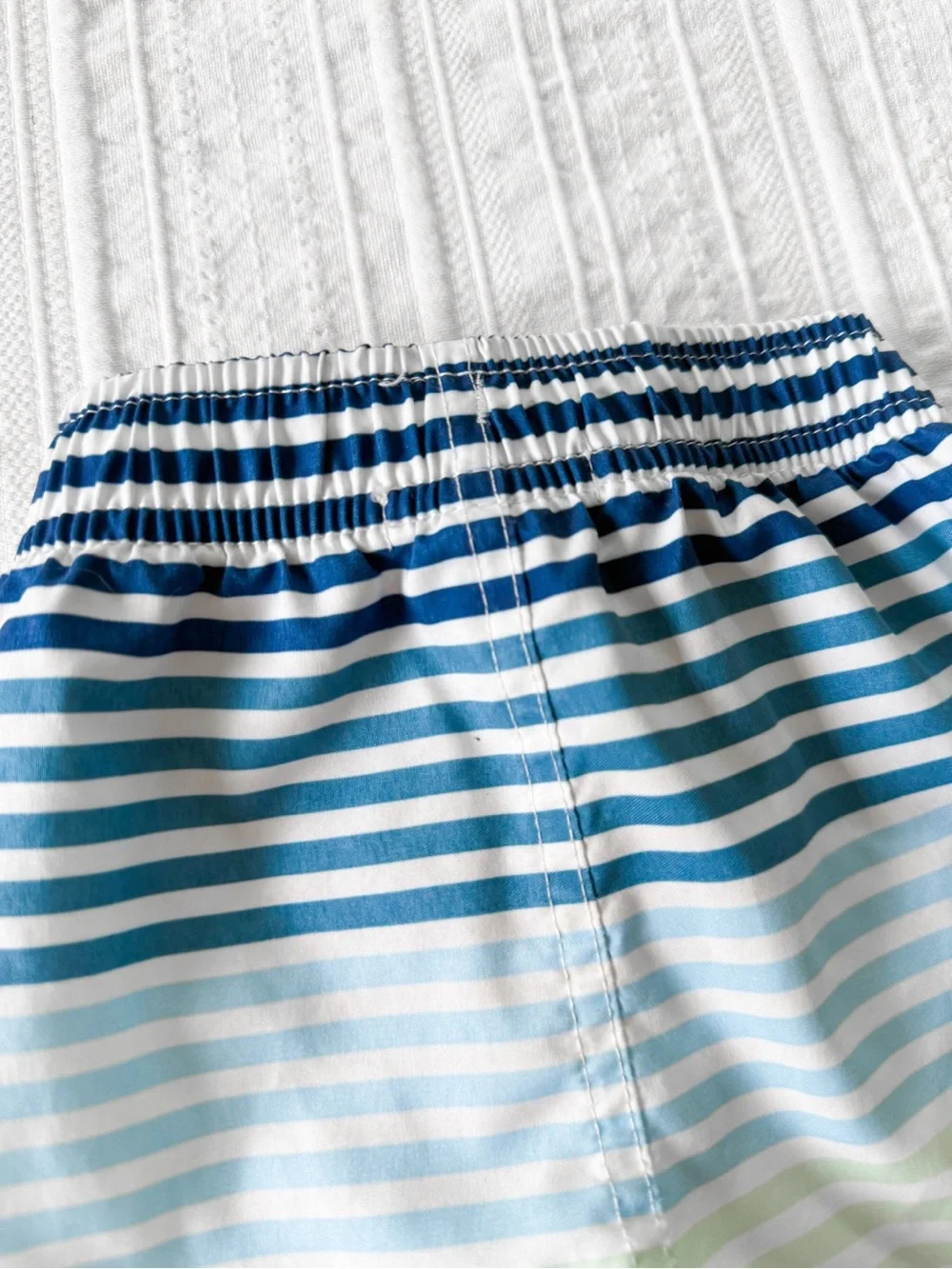 RuggedButts Baby Boy Coastal Stripe Swim Trunks 6-12M